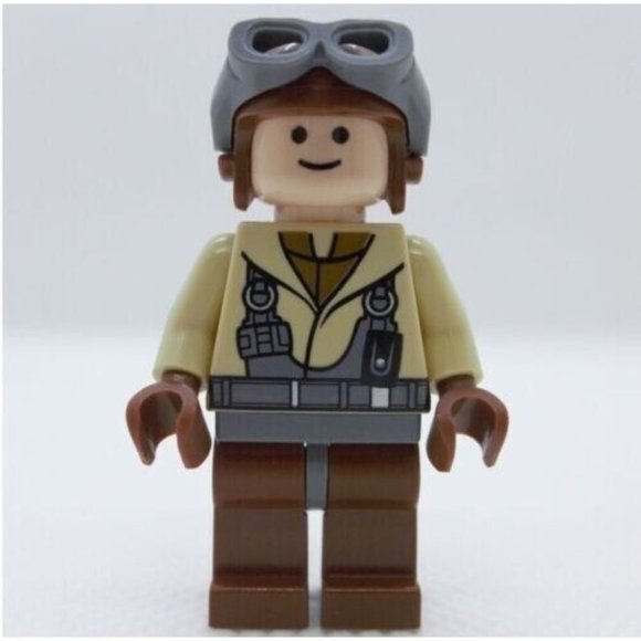 LEGO Star Wars Naboo Fighter Pilot Minifigure Tan Jacket Episode 1 C0209 - Picture 1 of 1